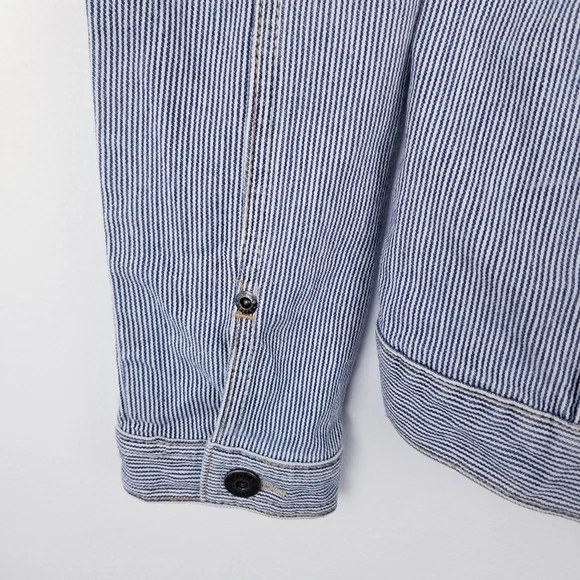 Mini Boden Blue & White Striped Jacket - Picture 6 of 9